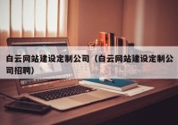 白云网站建设定制公司（白云网站建设定制公司招聘）